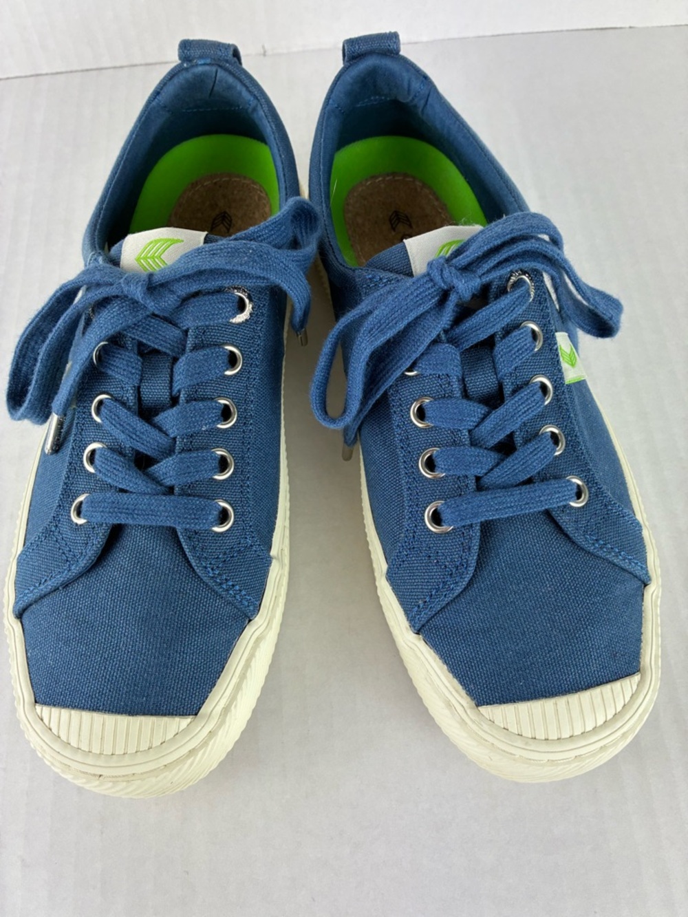 Cariuma‎ Blue Canvas Sneakers Size 7.5 | Casual Lace-Up Eco Shoes - Picture 3 of 9